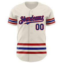 Laden Sie das Bild in den Galerie-Viewer, Custom Cream Royal-Red Line Authentic Baseball Jersey
