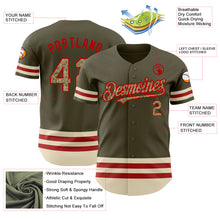 Charger l&#39;image dans la galerie, Custom Olive Camo Red-Cream Line Authentic Salute To Service Baseball Jersey
