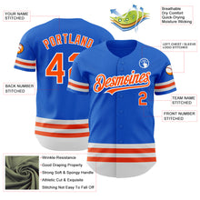 Laden Sie das Bild in den Galerie-Viewer, Custom Thunder Blue Orange-White Line Authentic Baseball Jersey
