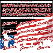 Charger l&#39;image dans la galerie, Custom Black Red-White 3D American Flag Patriotic Performance T-Shirt
