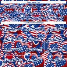 Charger l&#39;image dans la galerie, Custom Red Royal-White 3D American Flag Patriotic Performance T-Shirt
