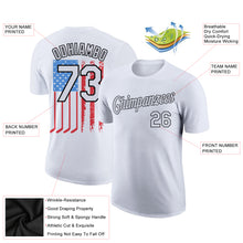 Laden Sie das Bild in den Galerie-Viewer, Custom White Black 3D American Flag Patriotic Performance T-Shirt
