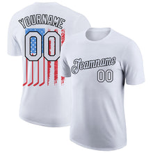 Charger l&#39;image dans la galerie, Custom White Black 3D American Flag Patriotic Performance T-Shirt
