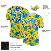 Laden Sie das Bild in den Galerie-Viewer, Custom Yellow Royal-White 3D Pattern Design Tropical Hawaii Plant With Bird Performance T-Shirt
