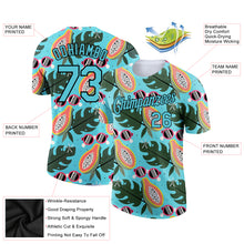 Загрузить изображение в средство просмотра галереи, Custom Lakes Blue Black 3D Pattern Design Summer Holiday Fruit Performance T-Shirt
