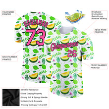 Laden Sie das Bild in den Galerie-Viewer, Custom White Pink-Black 3D Pattern Design Summer Holiday Fruit Performance T-Shirt
