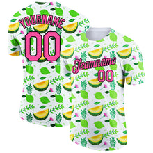 Load image into Gallery viewer, Custom White Pink-Black 3D Pattern Design Summer Holiday Fruit Performance T-Shirt
