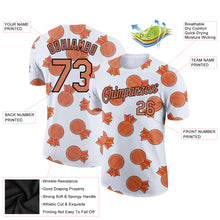 Загрузить изображение в средство просмотра галереи, Custom White Bay Orange-Black 3D Pattern Design Medals Performance T-Shirt
