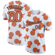 Загрузить изображение в средство просмотра галереи, Custom White Bay Orange-Black 3D Pattern Design Medals Performance T-Shirt
