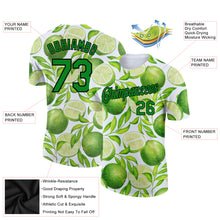 Load image into Gallery viewer, Custom White Aurora Green-Black 3D Pattern Design Summer Holiday Fruit Performance T-Shirt
