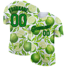 Load image into Gallery viewer, Custom White Aurora Green-Black 3D Pattern Design Summer Holiday Fruit Performance T-Shirt
