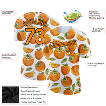 Load image into Gallery viewer, Custom White Bay Orange-Black 3D Pattern Design Summer Holiday Fruit Performance T-Shirt
