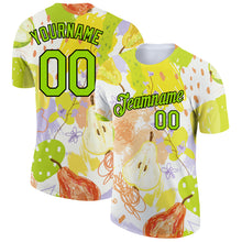 Загрузить изображение в средство просмотра галереи, Custom White Neon Green-Black 3D Pattern Design Summer Holiday Fruit Performance T-Shirt
