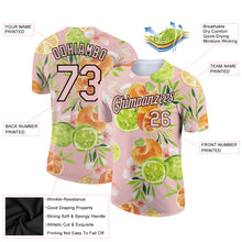 Загрузить изображение в средство просмотра галереи, Custom Light Pink Black 3D Pattern Design Summer Holiday Fruit Performance T-Shirt
