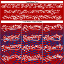 Загрузить изображение в средство просмотра галереи, Custom Red Royal-White 3D Pattern Design Gradient Lines Authentic Baseball Jersey
