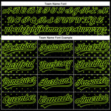 Charger l&#39;image dans la galerie, Custom Black Neon Green 3D Pattern Design Geometric Stars Authentic Baseball Jersey
