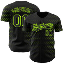 Charger l&#39;image dans la galerie, Custom Black Neon Green 3D Pattern Design Geometric Stars Authentic Baseball Jersey
