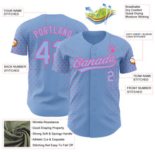 Загрузить изображение в средство просмотра галереи, Custom Light Blue Pink 3D Pattern Design Geometric Stars Authentic Baseball Jersey
