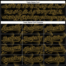 Laden Sie das Bild in den Galerie-Viewer, Custom Black Old Gold 3D Pattern Design Halftone Geometric Shapes Authentic Baseball Jersey
