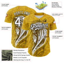 Load image into Gallery viewer, Custom Yellow White-Black 3D Pattern Design Religion Jesus Christ Authentic Baseball Jersey
