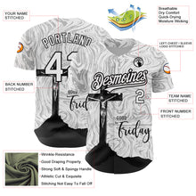 Load image into Gallery viewer, Custom White Black 3D Pattern Design Religion Cross Jesus Christ Good Friday Authentic Baseball Jersey
