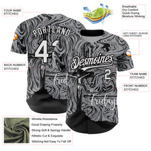 Load image into Gallery viewer, Custom Gray White-Black 3D Pattern Design Religion Cross Jesus Christ Good Friday Authentic Baseball Jersey
