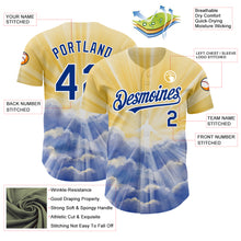 Load image into Gallery viewer, Custom Yellow Royal-White 3D Pattern Design Religion Jesus Christ Authentic Baseball Jersey
