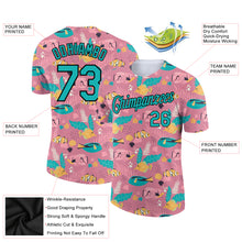 Загрузить изображение в средство просмотра галереи, Custom Pink Aqua-Black 3D Pattern Design Summer Holiday Fish Performance T-Shirt
