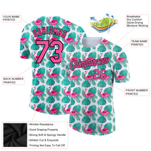 Laden Sie das Bild in den Galerie-Viewer, Custom White Pink-Black 3D Pattern Design Tropical Hawaii Flamingo Performance T-Shirt
