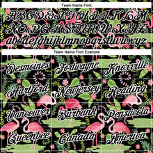 Load image into Gallery viewer, Custom Black White 3D Pattern Design Tropical Hawaii Flamingo Performance T-Shirt
