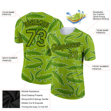 Загрузить изображение в средство просмотра галереи, Custom Neon Green Black 3D Pattern Design Crocodile Performance T-Shirt
