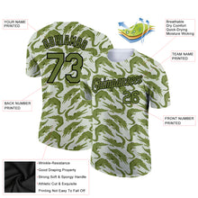 Загрузить изображение в средство просмотра галереи, Custom Green Olive-Black 3D Pattern Design Crocodile Performance T-Shirt
