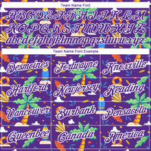 Load image into Gallery viewer, Custom Purple White 3D Pattern Design Hawaii Summer Holiday Performance T-Shirt
