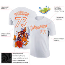 Загрузить изображение в средство просмотра галереи, Custom White Orange 3D Pattern Design Tiger Performance T-Shirt
