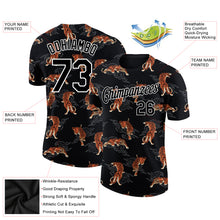 Load image into Gallery viewer, Custom Black White 3D Pattern Design Tiger Performance T-Shirt
