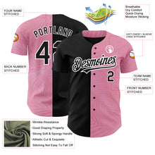 Charger l&#39;image dans la galerie, Custom Medium Pink Black-White 3D Pattern Design Tropical Hawaii Palm Leaves Authentic Baseball Jersey
