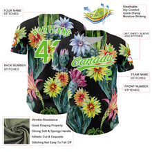 Charger l&#39;image dans la galerie, Custom Black Aurora Green-White 3D Pattern Design Cactus Festival Authentic Baseball Jersey
