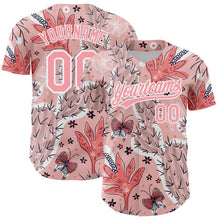 Load image into Gallery viewer, Custom Medium Pink White 3D Pattern Design Cactus Festival Authentic Baseball Jersey
