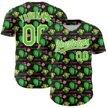 Load image into Gallery viewer, Custom Black Aurora Green-White 3D Pattern Design Cactus Festival Authentic Baseball Jersey
