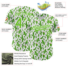 Load image into Gallery viewer, Custom White Aurora Green 3D Pattern Design Cactus Festival Authentic Baseball Jersey
