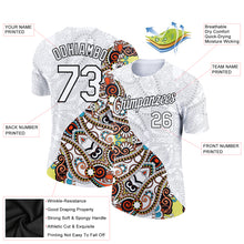 Загрузить изображение в средство просмотра галереи, Custom White Black 3D Pattern Floral Design Performance T-Shirt
