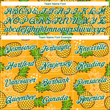 Загрузить изображение в средство просмотра галереи, Custom Gold Kelly Green-White 3D Pattern Design Tropical Pineapple Performance T-Shirt
