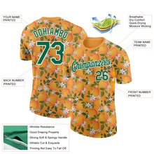 Загрузить изображение в средство просмотра галереи, Custom Orange Kelly Green-White 3D Pattern Design Orange Citrus Fruit Performance T-Shirt
