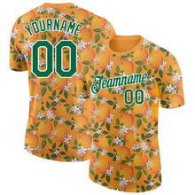 Загрузить изображение в средство просмотра галереи, Custom Orange Kelly Green-White 3D Pattern Design Orange Citrus Fruit Performance T-Shirt
