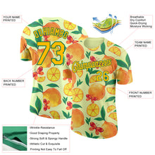 Загрузить изображение в средство просмотра галереи, Custom Neon Yellow Yellow-Kelly Green 3D Pattern Design Lemon Performance T-Shirt
