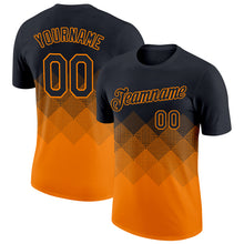 Charger l&#39;image dans la galerie, Custom Black Bay Orange 3D Pattern Design Gradient Square Shapes Performance T-Shirt
