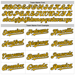Custom White Gold-Black 3D Pattern Design Gradient Style Twinkle Star Authentic Baseball Jersey