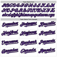 Laden Sie das Bild in den Galerie-Viewer, Custom White Purple-Black 3D Pattern Design Gradient Style Twinkle Star Authentic Baseball Jersey
