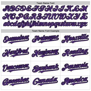 Custom White Purple-Black 3D Pattern Design Gradient Style Twinkle Star Authentic Baseball Jersey
