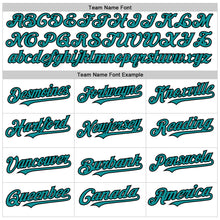 Load image into Gallery viewer, Custom White Teal-Black 3D Pattern Design Gradient Style Twinkle Star Authentic Baseball Jersey
